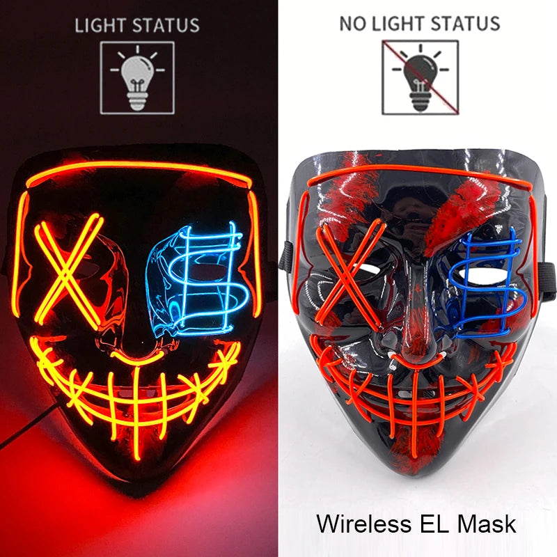 Leuchtende Drahtlose LED Horror-Maske