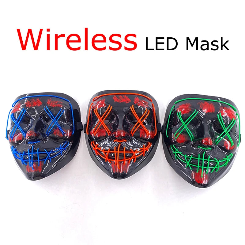 Leuchtende Drahtlose LED Horror-Maske
