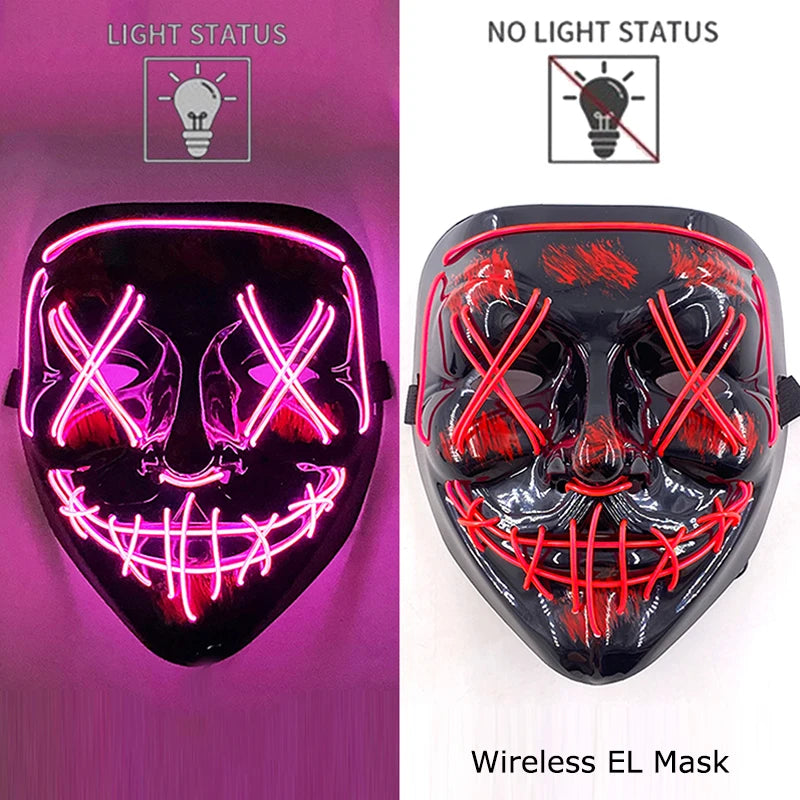 Leuchtende Drahtlose LED Horror-Maske