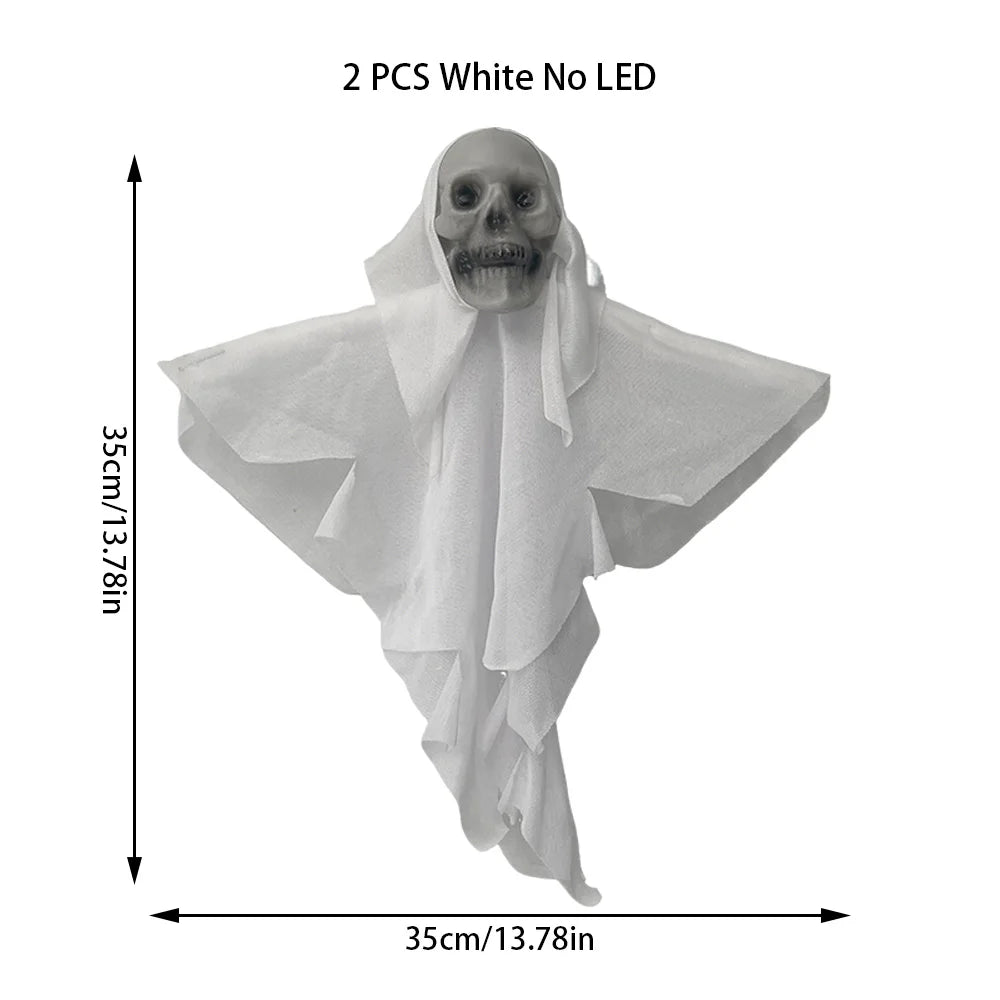 2PCS Halloween Hängende Geister & Skelett Deko