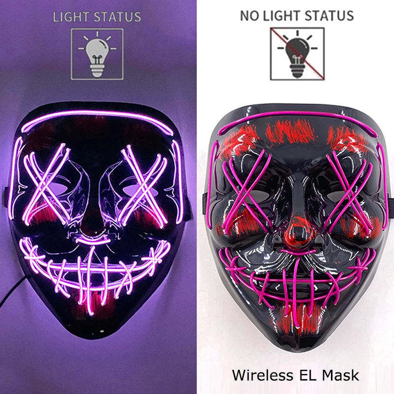 Leuchtende Drahtlose LED Horror-Maske