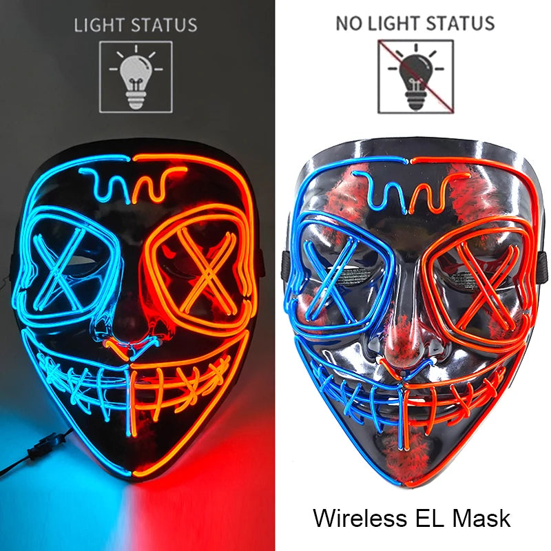 Leuchtende Drahtlose LED Horror-Maske