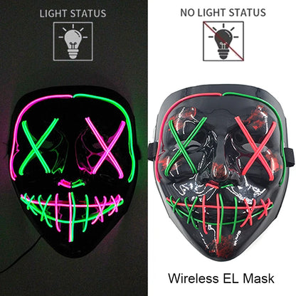 Leuchtende Drahtlose LED Horror-Maske