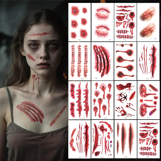 30 Blatt Horror Tattoos