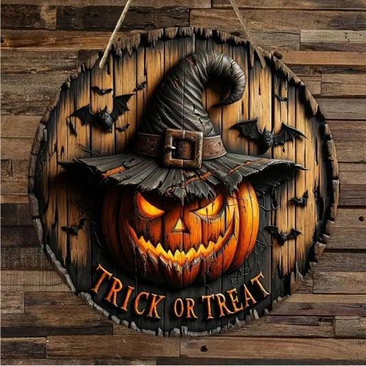 Retro Halloween Holzkranz