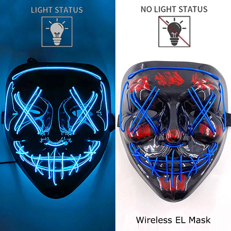 Leuchtende Drahtlose LED Horror-Maske