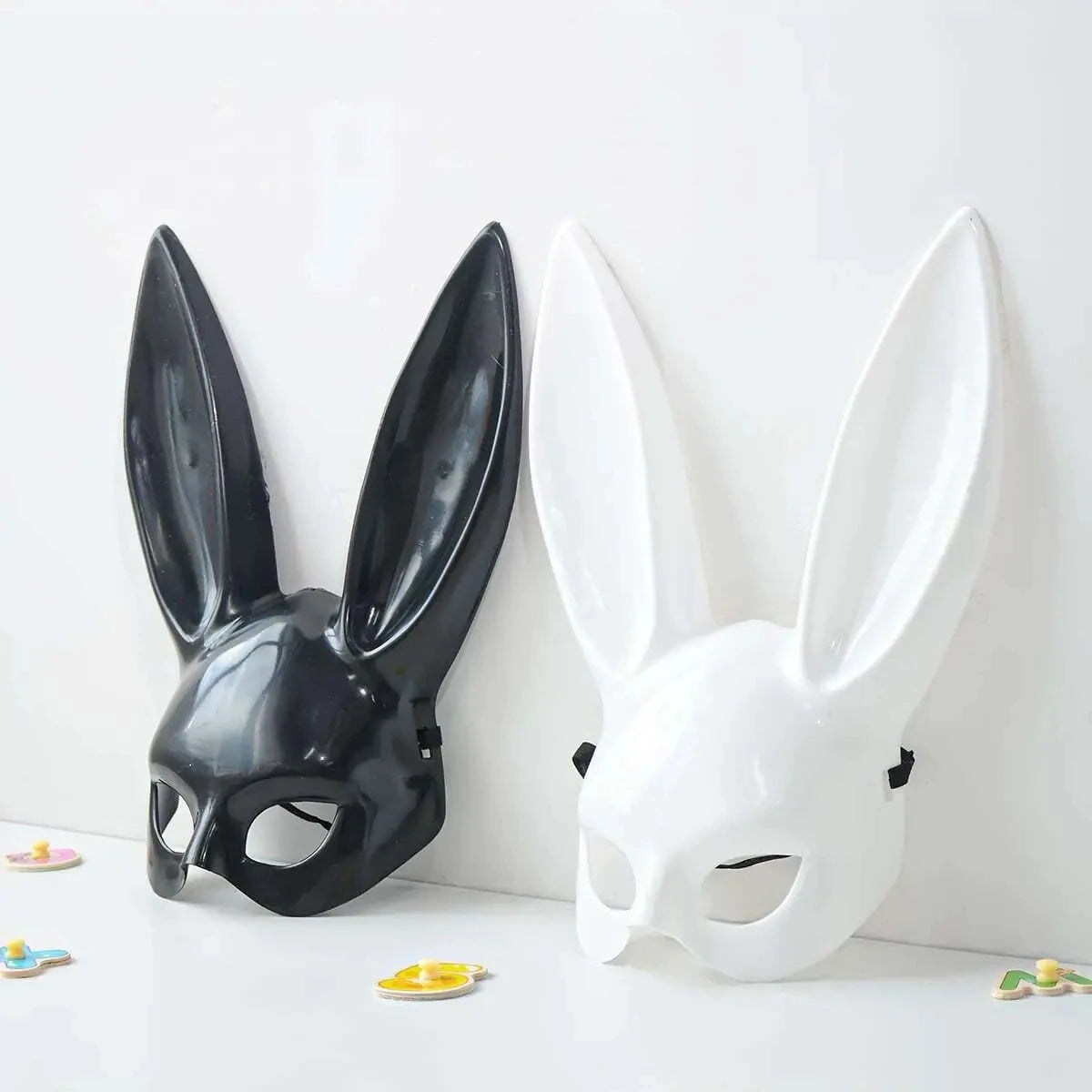 Schwarz-Weiß Kaninchen Maske