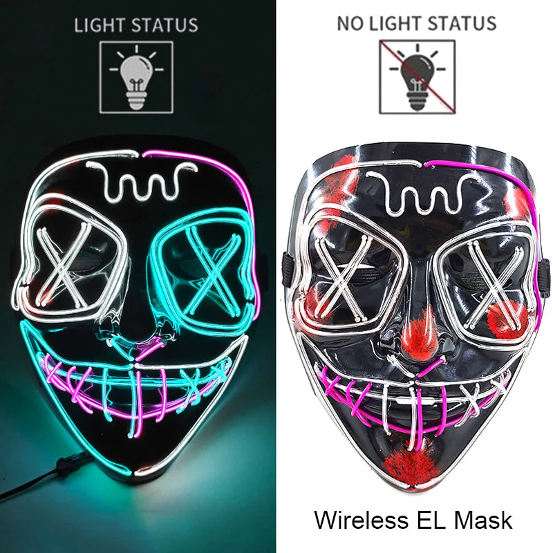 Leuchtende Drahtlose LED Horror-Maske