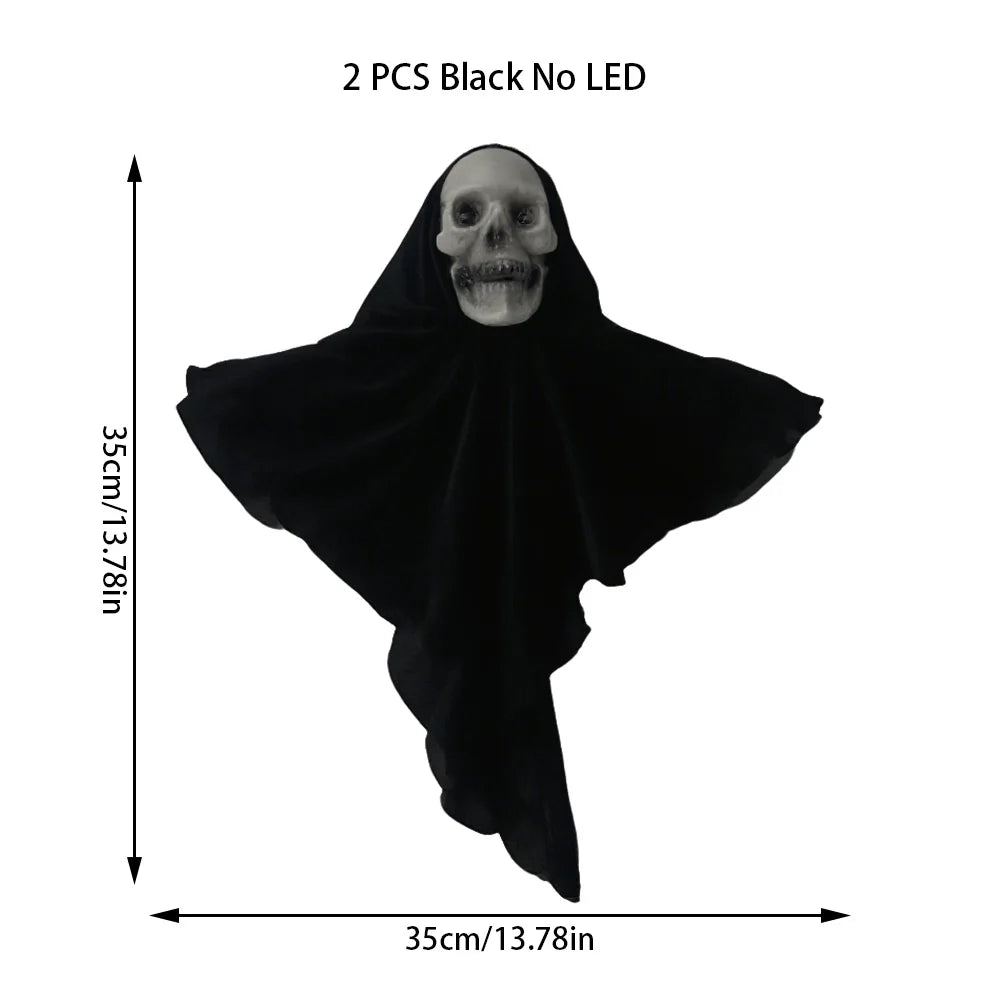 2PCS Halloween Hängende Geister & Skelett Deko