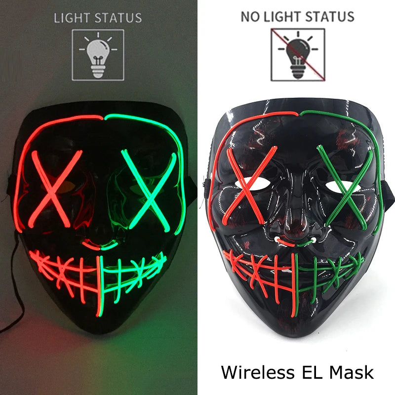 Leuchtende Drahtlose LED Horror-Maske