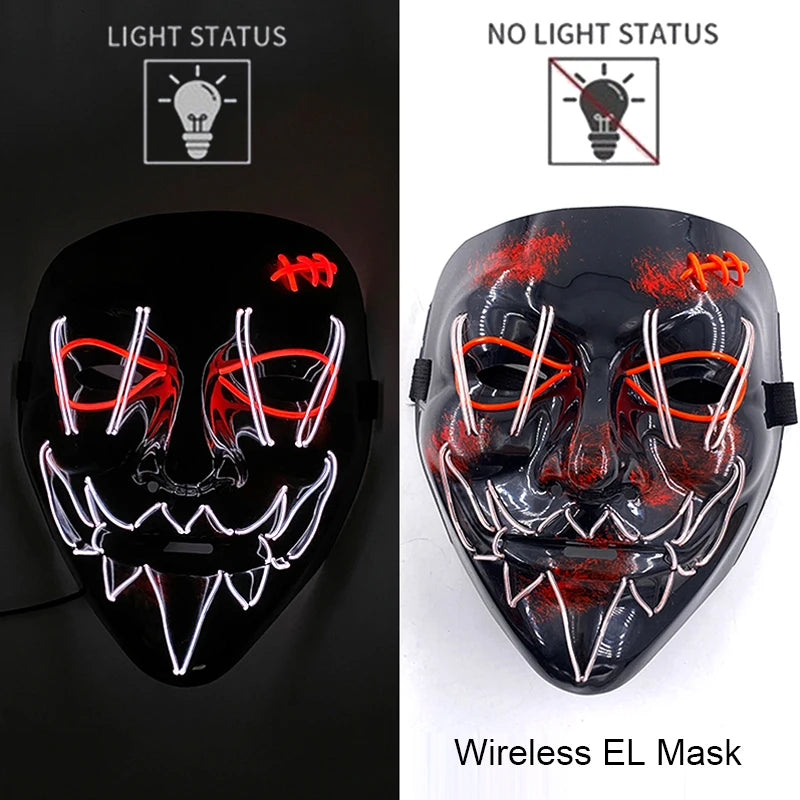 Leuchtende Drahtlose LED Horror-Maske