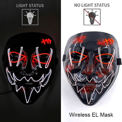 Leuchtende Drahtlose LED Horror-Maske