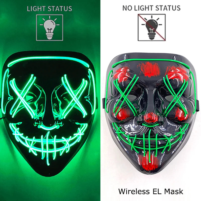 Leuchtende Drahtlose LED Horror-Maske