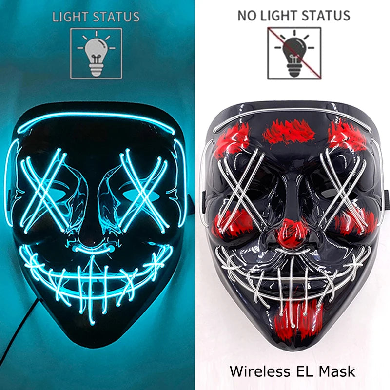 Leuchtende Drahtlose LED Horror-Maske