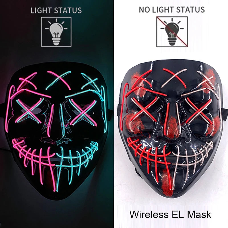 Leuchtende Drahtlose LED Horror-Maske