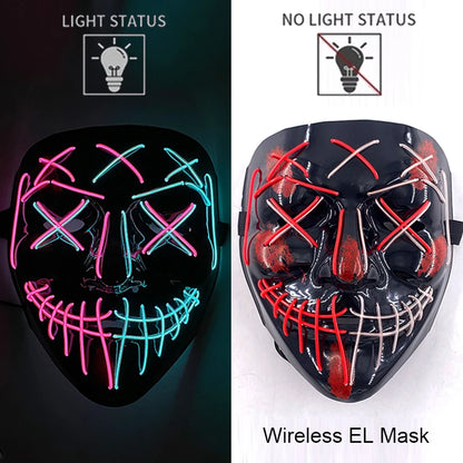 Leuchtende Drahtlose LED Horror-Maske