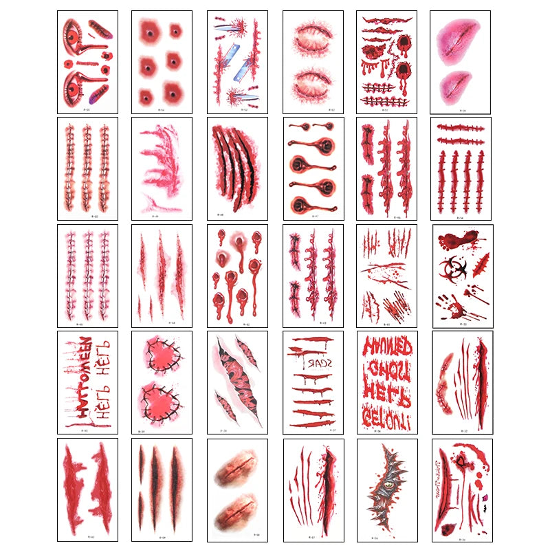 30 Blatt Horror Tattoos