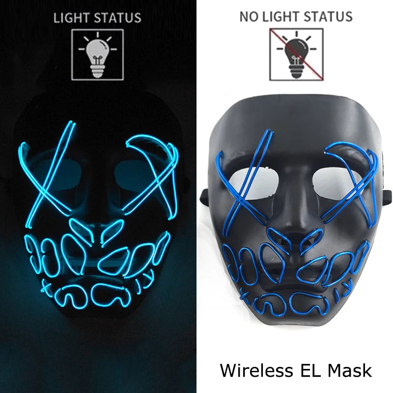 Leuchtende Drahtlose LED Horror-Maske