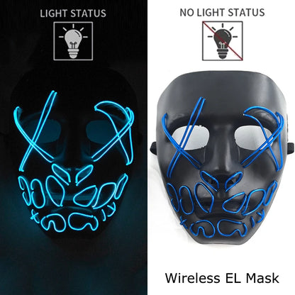 Leuchtende Drahtlose LED Horror-Maske