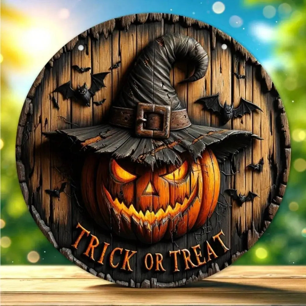 Retro Halloween Holzkranz