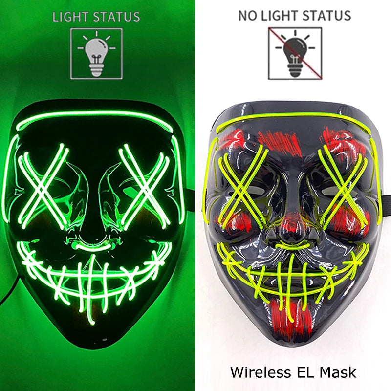 Leuchtende Drahtlose LED Horror-Maske