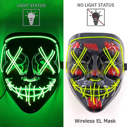 Leuchtende Drahtlose LED Horror-Maske