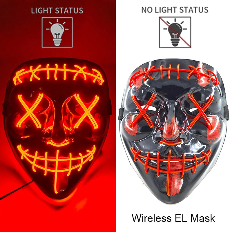 Leuchtende Drahtlose LED Horror-Maske