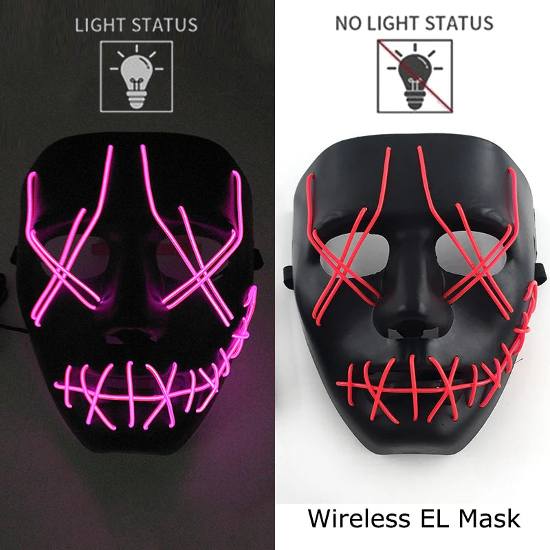 Leuchtende Drahtlose LED Horror-Maske