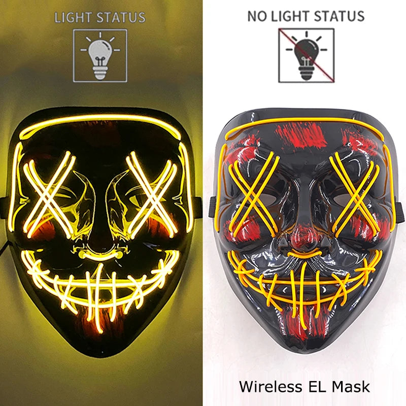Leuchtende Drahtlose LED Horror-Maske