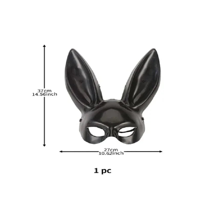 Schwarz-Weiß Kaninchen Maske