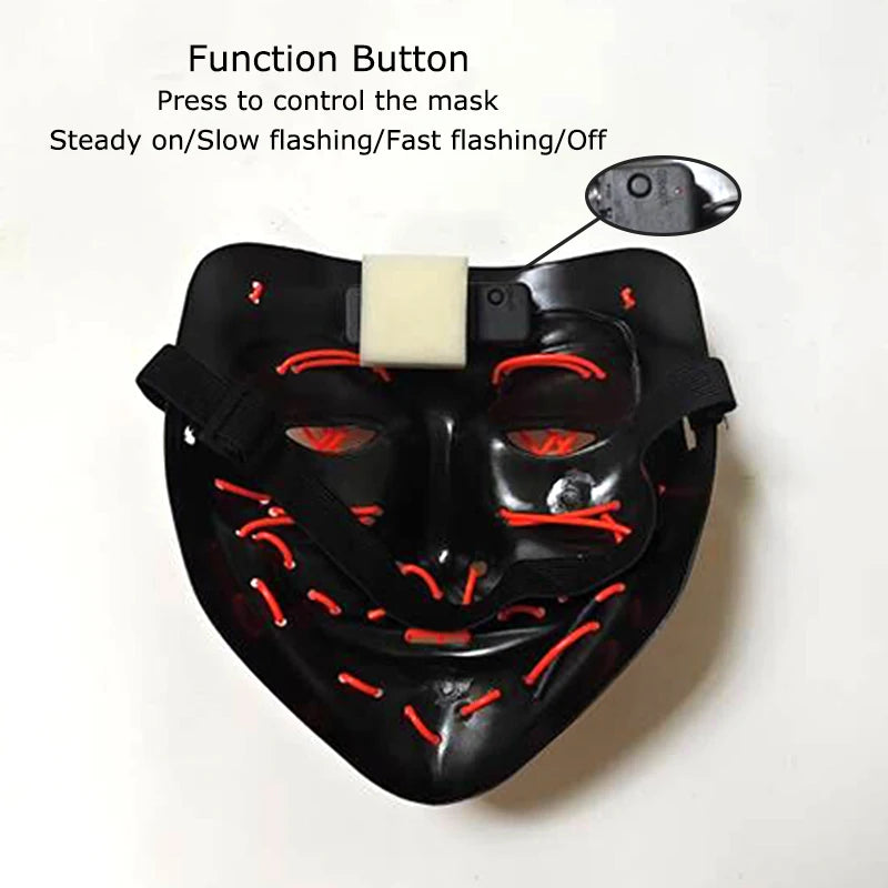 Leuchtende Drahtlose LED Horror-Maske