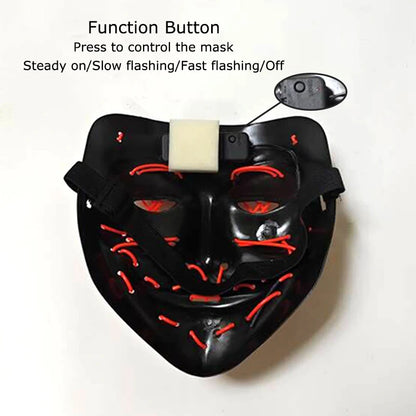 Leuchtende Drahtlose LED Horror-Maske