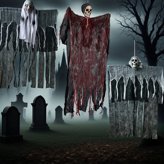 Halloween Hängende Geister & Skelett Deko