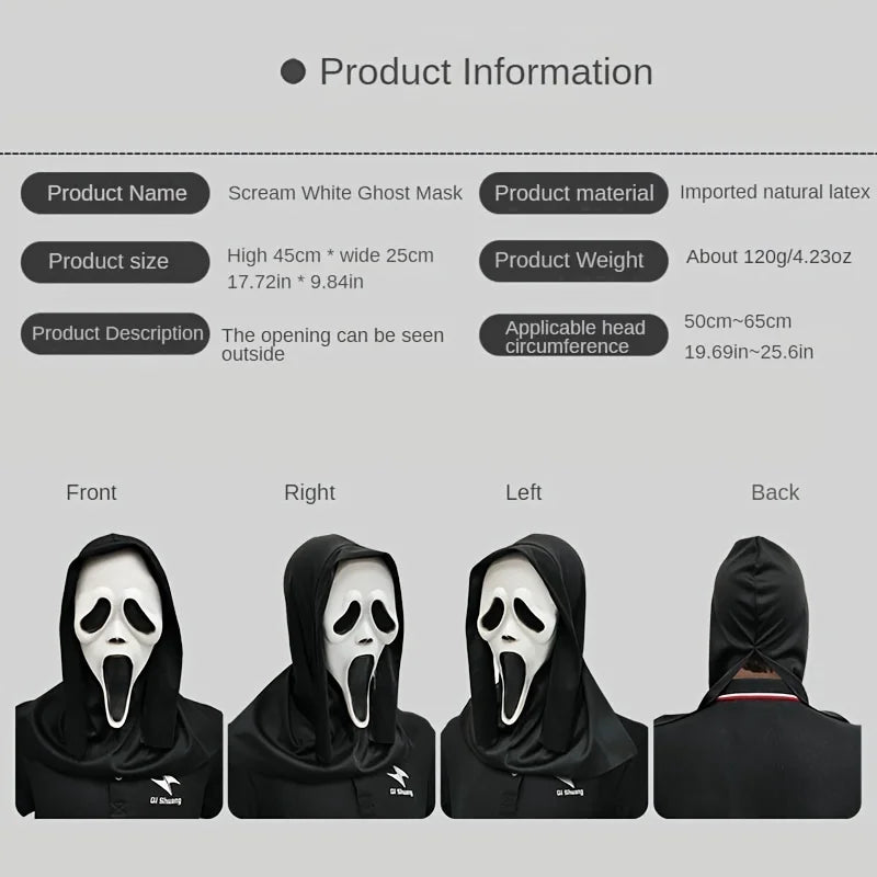 Horror Ghost Skull Maske