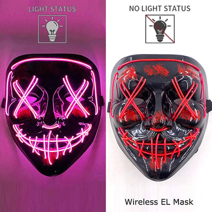Leuchtende Drahtlose LED Horror-Maske