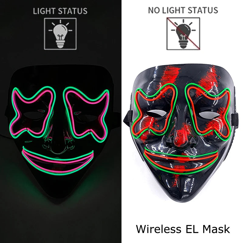 Leuchtende Drahtlose LED Horror-Maske