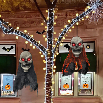 2PCS Halloween Hängende Geister & Skelett Deko