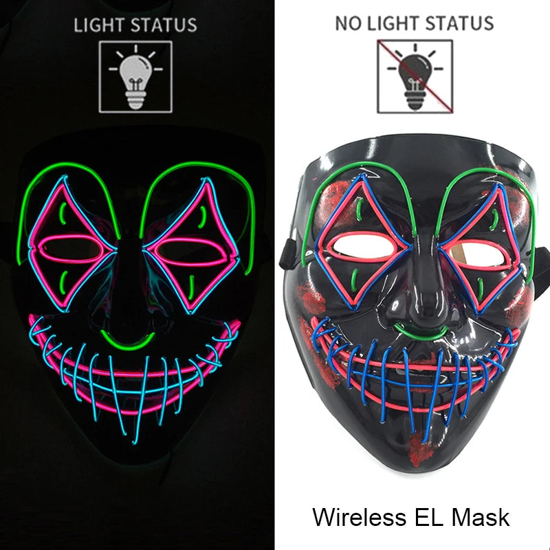 Leuchtende Drahtlose LED Horror-Maske