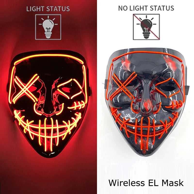 Leuchtende Drahtlose LED Horror-Maske