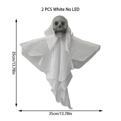2PCS Halloween Hängende Geister & Skelett Deko