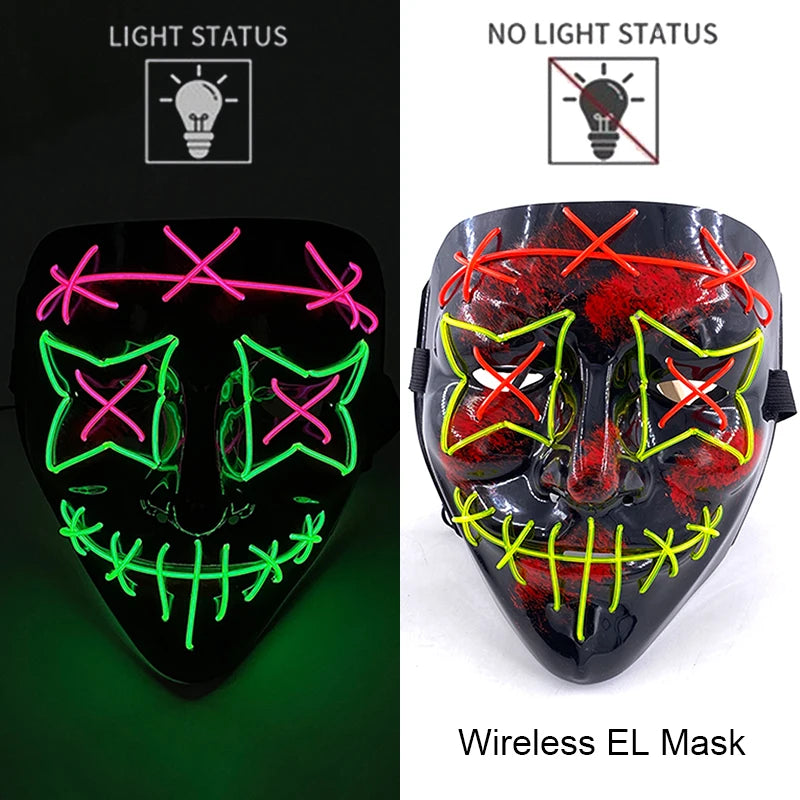 Leuchtende Drahtlose LED Horror-Maske