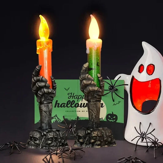 Halloween Deko Geist mit LED Kerze