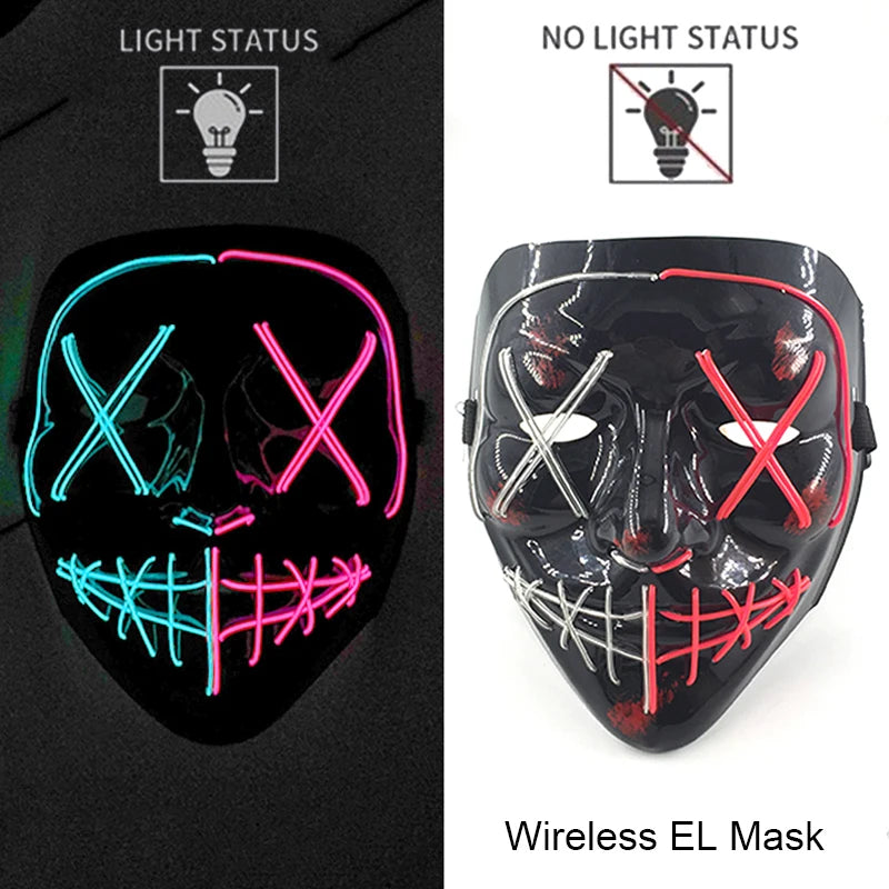 Leuchtende Drahtlose LED Horror-Maske