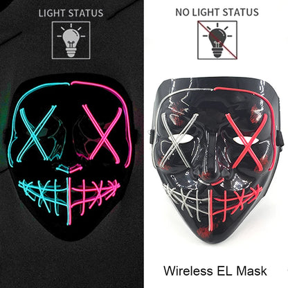 Leuchtende Drahtlose LED Horror-Maske