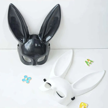 Schwarz-Weiß Kaninchen Maske