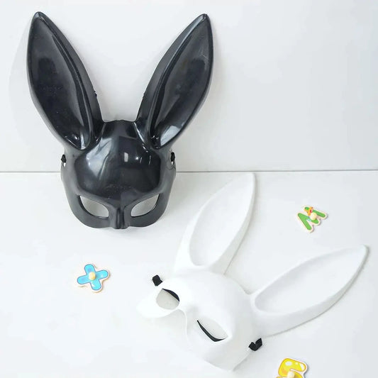 Schwarz-Weiß Kaninchen Maske
