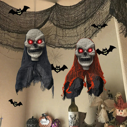2PCS Halloween Hängende Geister & Skelett Deko