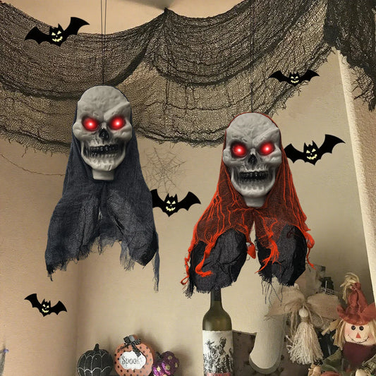 2PCS Halloween Hängende Geister & Skelett Deko