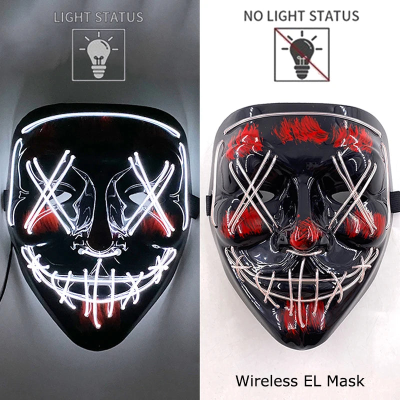 Leuchtende Drahtlose LED Horror-Maske