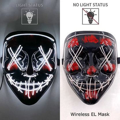 Leuchtende Drahtlose LED Horror-Maske